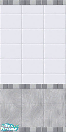 Sims 2 — Swirly Silver Tile by Evil-Kitten — Tile doesn't have to be boring! Add a little color to the bathroom (or any