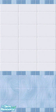 Sims 2 — Swirly Blue Tile by Evil-Kitten — Tile doesn't have to be boring! Add a little color to the bathroom (or any