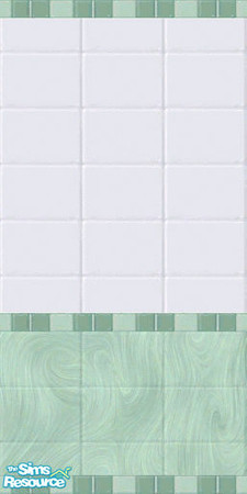 Sims 2 — Swirly Green Tile by Evil-Kitten — Tile doesn't have to be boring! Add a little color to the bathroom (or any