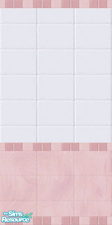 Sims 2 — Swirly Pink Tile by Evil-Kitten — Tile doesn't have to be boring! Add a little color to the bathroom (or any