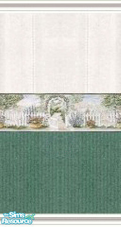 Sims 2 — K8SCountryGardenWLL12 by Kate139 — A set of 13 Walls & 8 Floors. Rich Reds & Vibrant Greens provide