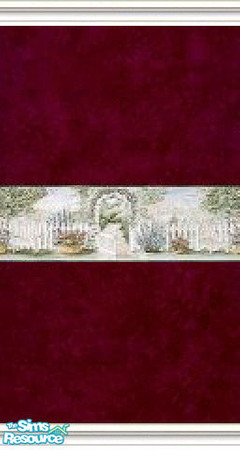 Sims 2 — K8SCountryGardenWLL08 by Kate139 — A set of 13 Walls & 8 Floors. Rich Reds & Vibrant Greens provide