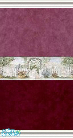 Sims 2 — K8SCountryGardenWLL06 by Kate139 — A set of 13 Walls & 8 Floors. Rich Reds & Vibrant Greens provide