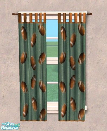 Sims 2 — Active Boys - Football Curtain by Bitzybus — Part of Active Boys Basic Room set. Don't forget the mesh! 