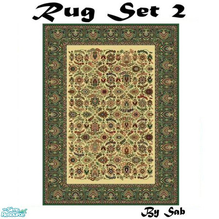 Sims 2 — Rug 4 by Sab — green and yellowish