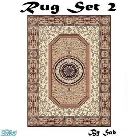 Sims 2 — Rug 3 by Sab — Brown and beige