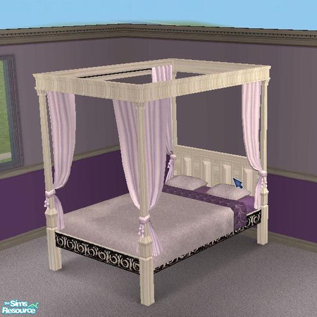 Sims 2 — Lavender Bed w/ Medieval Bedframe by Outpost_Road — A more comfortable bed for those of you who like my Lavender