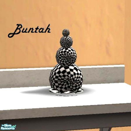 Sims 2 — Black &White Check Medium Ballz by buntah — This is part of Buntah's Ballz set.