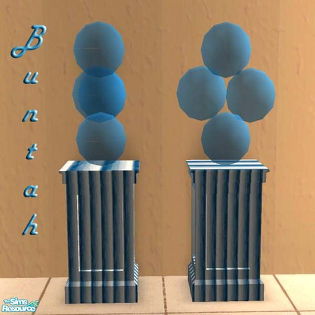 Sims 2 — Big Blue Glass Ballz and BASE by buntah — This is part of Buntah's Ballz set. This one is the base mesh file.