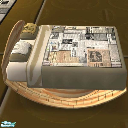 Sims 2 — Poverty Bed Frame by buntah — Made of old pine boards. This is part of my Poverty Decor set.