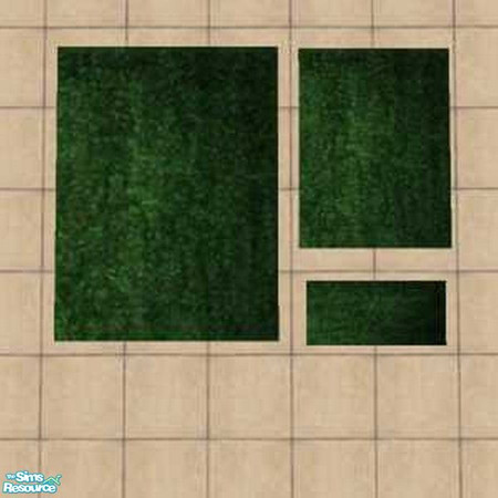 Sims 2 — Plain Jane Rug Green by Yizzi — Plain dark green rug !!MUST HAVE ECHO'S 3X4 RUG BASE!! Download the mesh here at