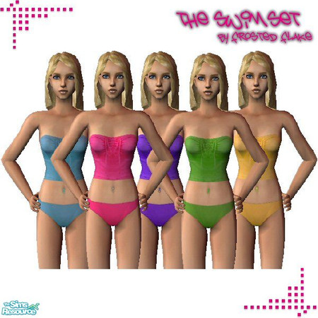 Sims 2 — The Swim Set by FrostedFlake8 — The Swim Set by Frosted Flake includes: Pink Swim, Violet Swim, Green Swim, Blue