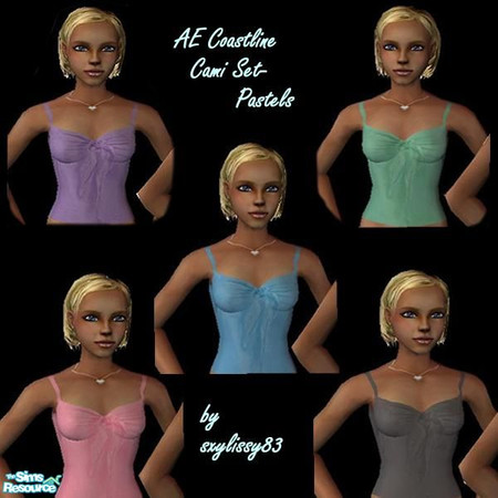 Sims 2 — AE Coastline Cami Pastel Set by sxylissy83 — A tank top set for teens by AE-enjoy!