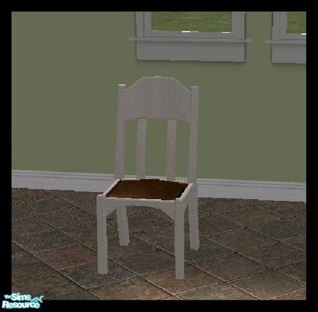 Sims 2 — Nouveau Chair in White Wood Recolor by SSilver — This is a recolor of my Nouveau Dining Chair. You need the mesh
