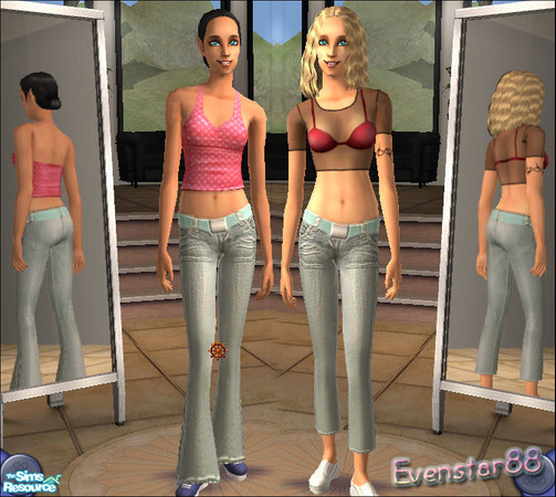 Sims 2 — Two Armani Jeans *New mesh and old mesh* by evenstar88 — The texture was totally made by myself using a picture