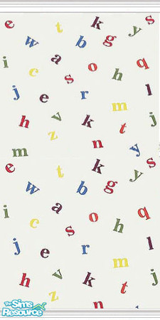 Sims 2 — ABC_4 by Astarta — 2 versions of ABC wallcovering with floors