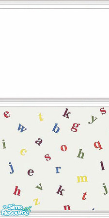 Sims 2 — ABC_3 by Astarta — 2 versions of ABC wallcovering with floors