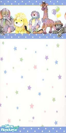 Sims 2 — Boys Nursery 5 by ljkane — Stars with top and bottom borders