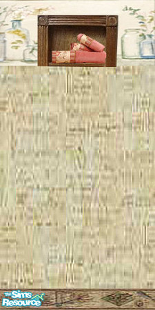 Sims 2 — Bottle Water Green Wallpaper With Towels by lindakelly — This goes with the Bottle Green Bathroom Set