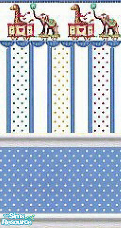 Sims 2 — K8SCircusNurseryWLL06 by Kate139 — A lovely Nursery Set for the new member of your Sim Family. Set has 6 walls