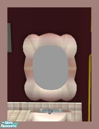 Sims 2 — Shiny Pink Mirror by SSilver — Part of my Pink Roses Bathroom.