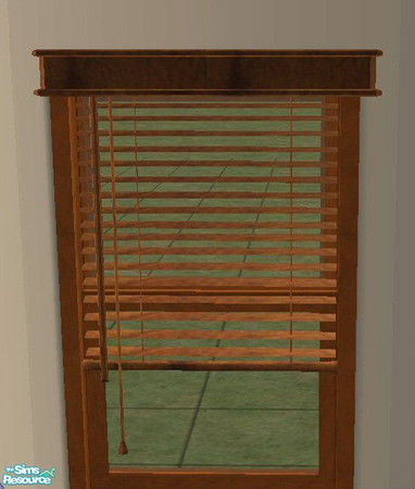Sims 2 — Wood Mini Blinds by SSilver — Mini blinds in mahogony wood.
