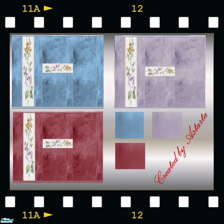 Sims 2 — Floral set by Astarta — Floral set in 3 colors.