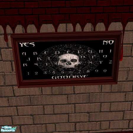 Sims 2 — Spooky Ouija Painting by paulajedi — Spooky ouija painting.