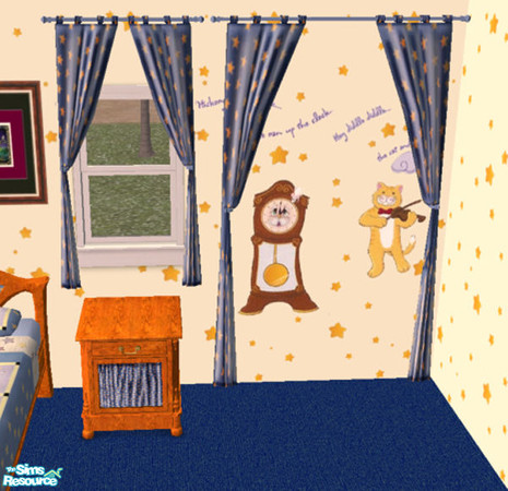Sims 2 — Nursery Rhyme Curtains by WingedEnchantrez — Part of my Nursery Rhyme collection.