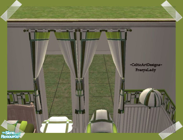 Sims 2 — Retro College Checkmate Curtains by Fraeyalady02 — Inspired by University and Friends who requested retro stuff