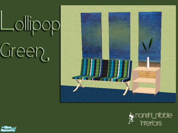Sims 2 — Lollipop Green - Small Plant by Nanshi — This base mesh is recolourable. You may recolour but please refer