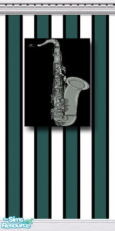 Sims 2 — Lichen & Black Stripe Wallpaper 2 by TSR Archive — Matches Maxis' Lichen Carpet.