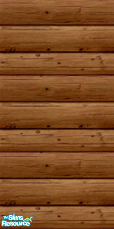 Sims 2 — Log Wall by TSR Archive — Slight recolor of the Maxis "Vacation" log wall.