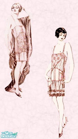 Sims 2 — Dark Design's 1920s Wall Hanging 03 by Dark_Design — Dark Design's 1920s Wall Hanging 03 One of four pictures in