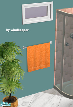 Sims 2 — Bathroom towel orange by Windkeeper — *Updated Dec 8/06* Towel recolor of Bathroom towel mesh from this set.