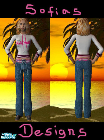 Sims 2 — Lightblue Jeans by xHoneyxDancerx — Cool lightblue jeans