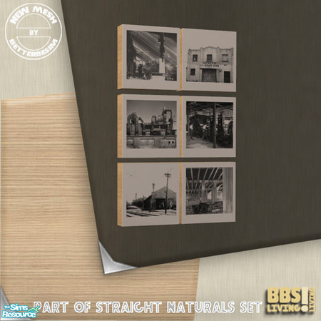 Sims 2 — Straight Naturals set, Photo-blocks Indu by BetterbeSim — Pictures on the side. Straight forward, just plain