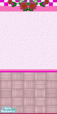 Sims 2 — Country Wallpaper 4 by chyl — Pink country design wall. Part of the Country Collection.