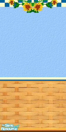 Sims 2 — Country Wallpaper 3 by chyl — Blue country wall. Part of the Country Collection.