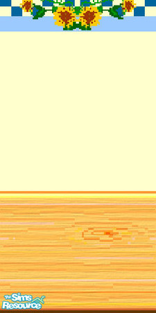 Sims 2 — Country Wallpaper 2 by chyl — Yellow paint and wooden wall in a country design. Part of the Country Collection.