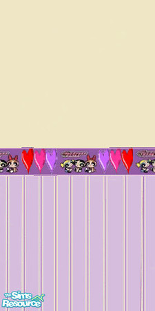 Sims 2 — Powerpuff girls duo by eglitterbug — Lovely bright powerpuff girls duo paper.Top is cream colour ,and the bottom