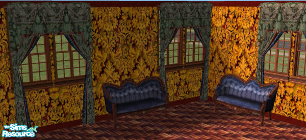 Sims 2 — Green Leaf Curtain by 22ko — -----by 22ko----