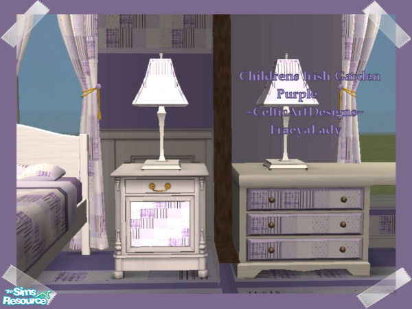 The Sims Resource - Childrens Irish Garden Purple End Table