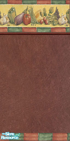 Sims 2 — kitchen 5 by moosercool — a nice kitchen paper with peppers at the top