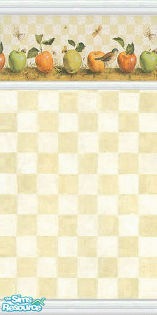 Sims 2 — kitchen 1 by moosercool — The first in a series of kitchen wallpapers, this one features yummy apples.