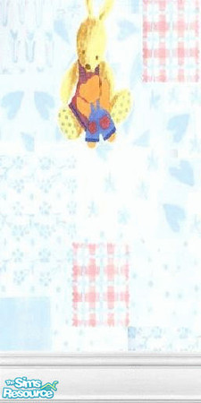 Sims 2 — kids wall by The_Unicorn — in blue with a little pink....