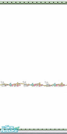 Sims 2 — Babies For Baby part 4 by Lorah — 1st of 4 wall set. Presious Moments walls in a pastel yellow, pink, blue and