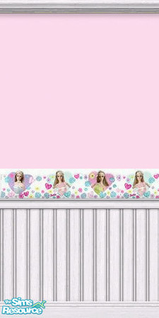 Sims 2 — LED Barbie Hearts 10 by ladyearthdancer — Barbie Hearts 10 is a cute sweetheart pink wall with barbie hearts