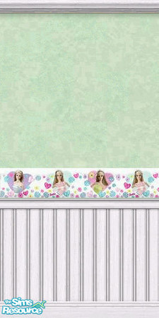 Sims 2 — LED Barbie Hearts 8 by ladyearthdancer — Barbie Hearts 8 is a cute mint green wall with barbie hearts