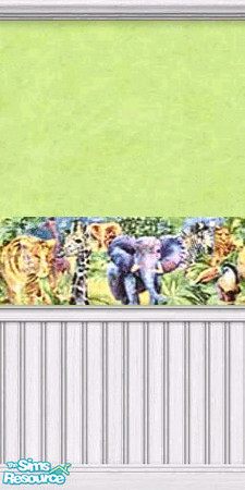 Sims 2 — LED Jungle Animal 4 by ladyearthdancer — Jungle Animal 4 features a lime green background with white trim and